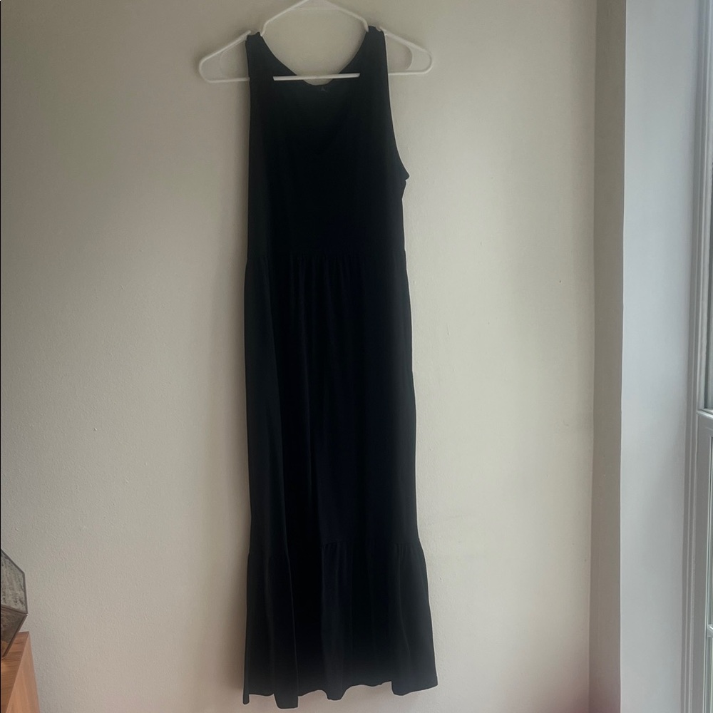 Elegant Black Sleeveless Maxi Dress